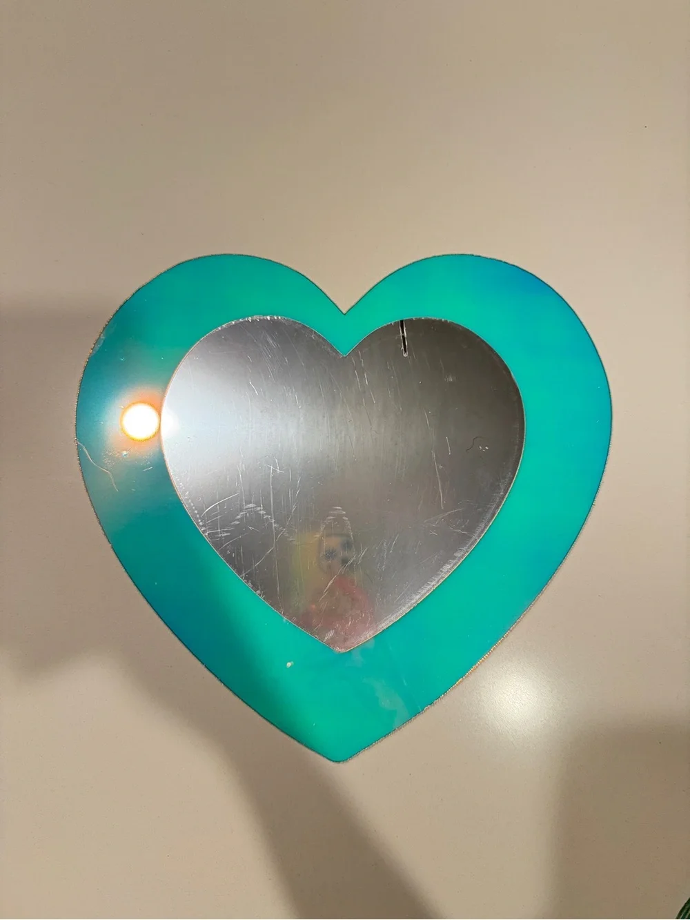 Iridescent Heart Wall Mirror Decor